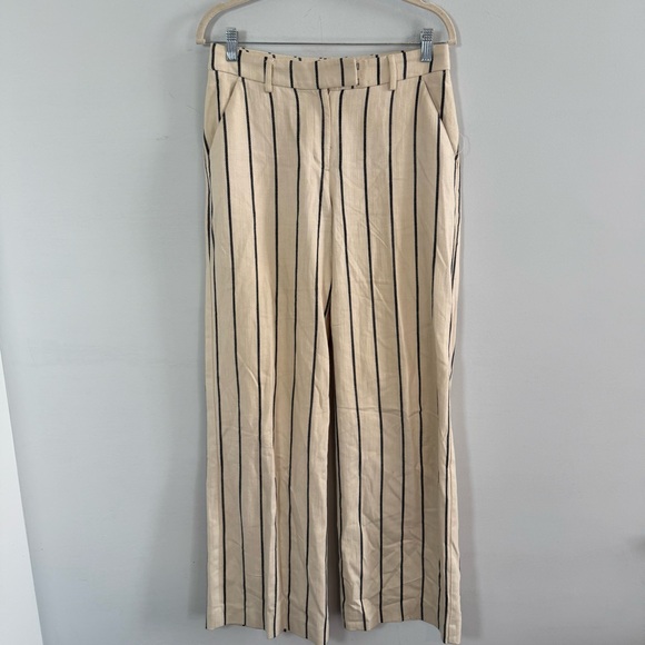 Express Editor Midrise Stripped Trouser Pants, Size 4, 100% Cotton - Picture 4 of 13